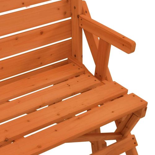 Пикник маса с пейки чамова дървесина масив 2 в 1 конвертируема