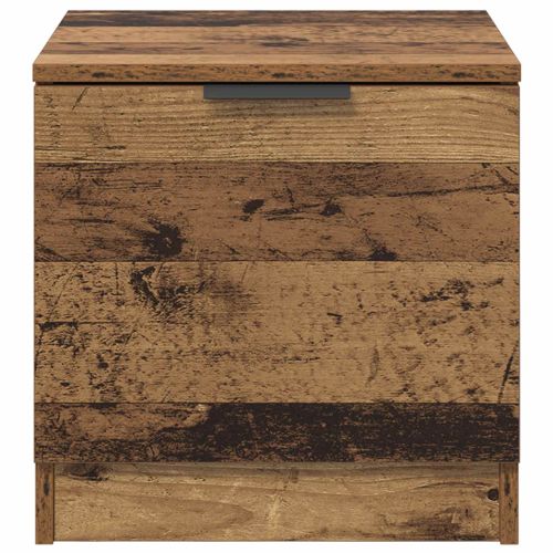 Шкаф за легло 2 pcs Старо дърво 40 x 39 x 40см Инженерно дърво