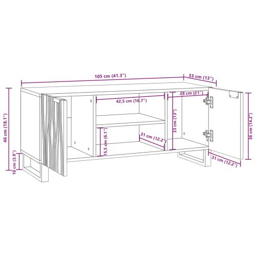 ТВ Единици Орех 105 x 33 x 46 см Инженерно дърво