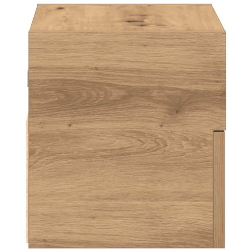 Нощни шкафчета за стенен монтаж, 2 бр, дъб артизан 45x26x28,5см