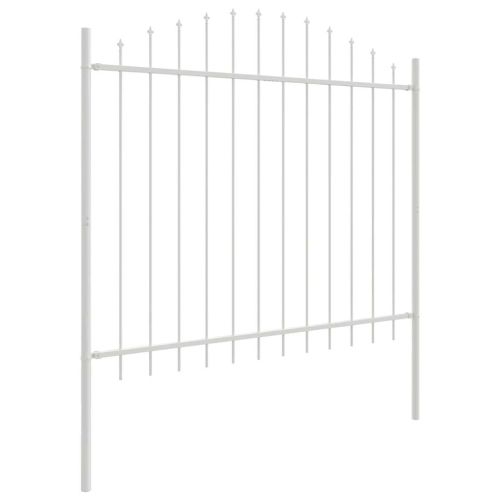 Градска ограда 7 pcs Бяло 170 x 165 см