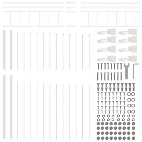 Градска ограда 4 pcs Бяло 170 x 225 см