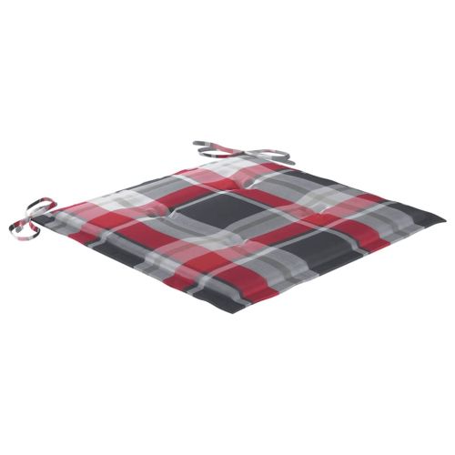 Градински столове с възглавници, 6 бр, акациево дърво масив