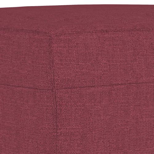 Комплект дивани 4 части с възглавници виненочервен текстил