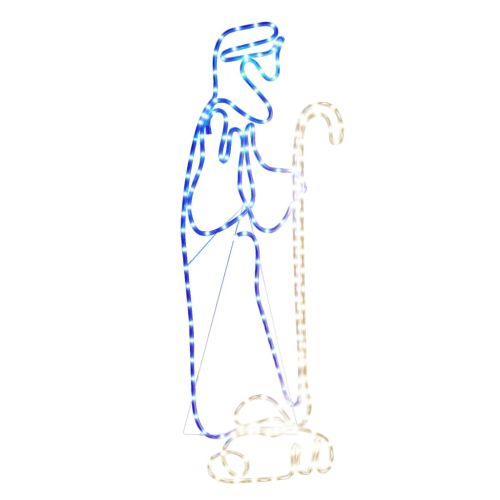 Коледна фигура Пастир и агне със 168 светодиода, 102,5x35 см