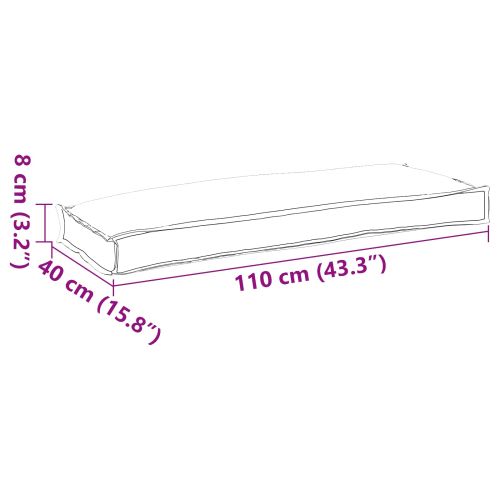 Възглавница Виненочервен 110 x 40 x 8 см Оксфордска тъкан