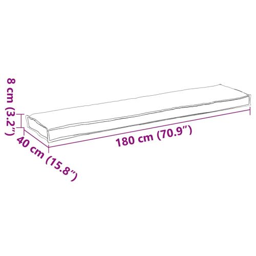 Комплект възглавници за палет 2 pcs Черно 180 x 40 x 8 см