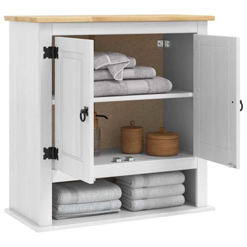 Висящ шкаф Corona Бяло 70 x 33 x 71,5 см Солидно борово дърво