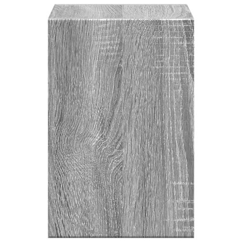 Поставка за монитор с органайзер за бюро сив сонома инж. дърво