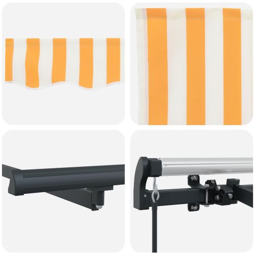 Сгъваем навес Жълто 250 x 200 cm текстил