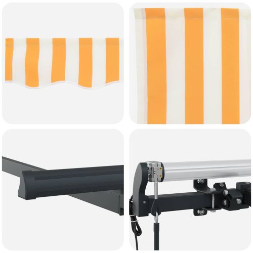 Сгъваем навес Жълто 250 x 200 cm текстил