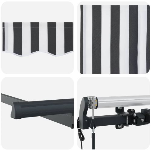 Сгъваем навес Антрацит 350 x 200 cm текстил