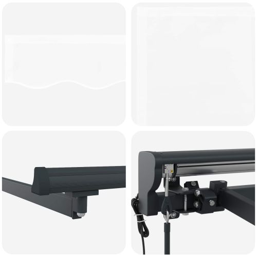 Рамка за сенник Бял 300 x 250 cm Полиестер с PU покритие