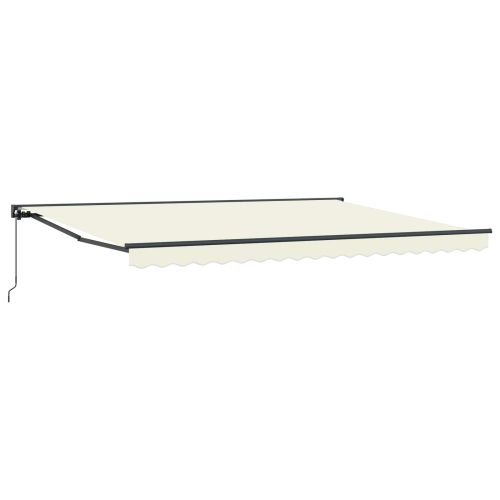 Сгъваем навес Крем 450 × 300 cm Алуминий и Тъкан