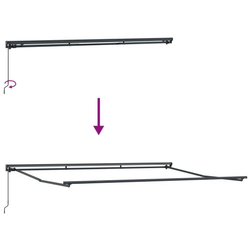 Рамка за сенник Оранжев и Черен 450 × 300 cm