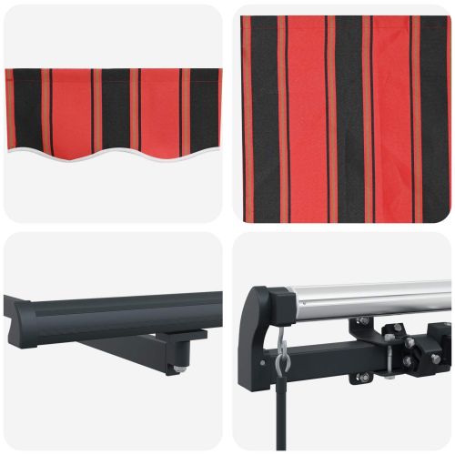 Сгъваем навес Оранжево и кафяво 450 × 350 cm