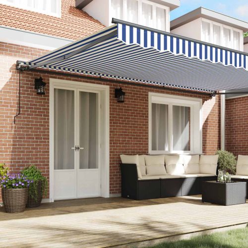 Рамка за сенник Синьо и бяло 500 × 300 cm