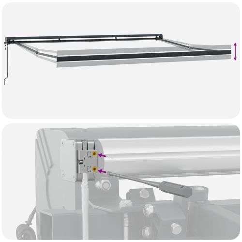 Сенник Многоцветен 500 x 300 x 165 см Полиестер и алуминий