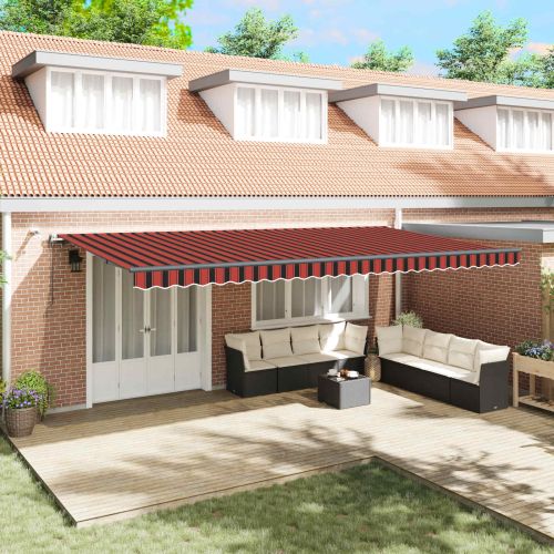 Текстил за сенник с Оранжево и кафяво 600 × 300 cm Полиестер