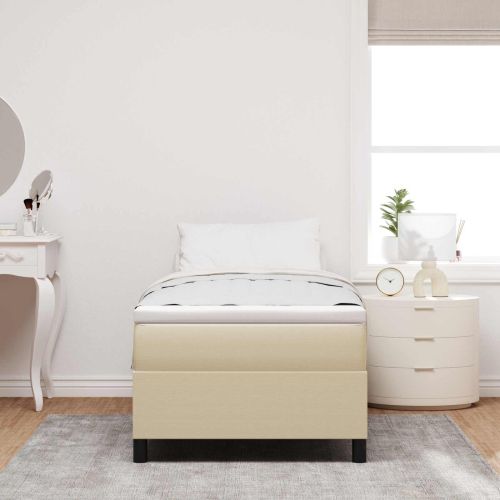 Платформено легло Сивозелен 100 x 200 cm Кордюрова тъкан