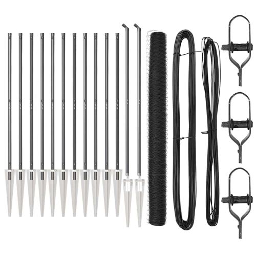 Стълб за ограда. Сив 25 x 1,5 м (50 мм мрежа) Стомана