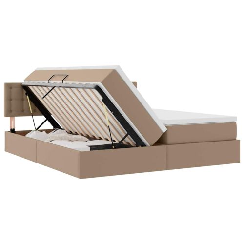 Легло с място за съхранение Капучино 180 x 200 cm Изкуствена