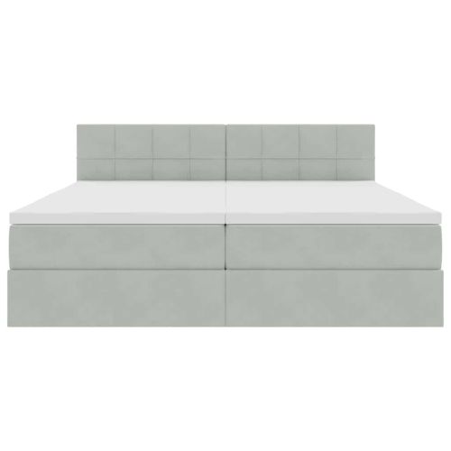 Легло с място за съхранение с матрак Светлосиво 90 x 200 cm