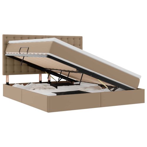 Легло с място за съхранение Капучино 180 x 200 cm Изкуствена