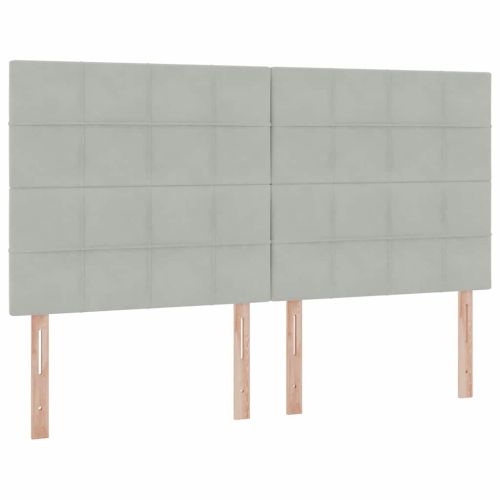 Легло с място за съхранение и матрак Светлосиво 160 x 200 cm