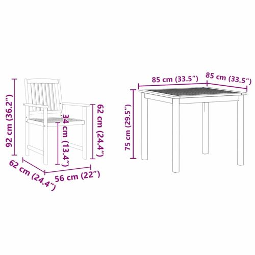 Комплект за хранене в градината 3 pcs Кафяво
