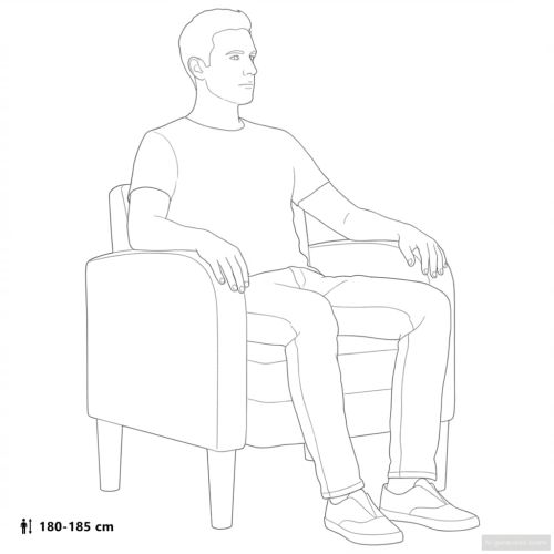 Разтегателен диван с подлакътници капучино 54см изкуствена кожа