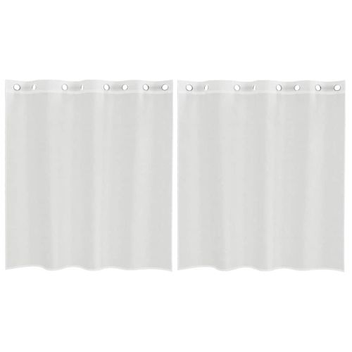 Пердета от воал с втулки, 2 бр, бяло