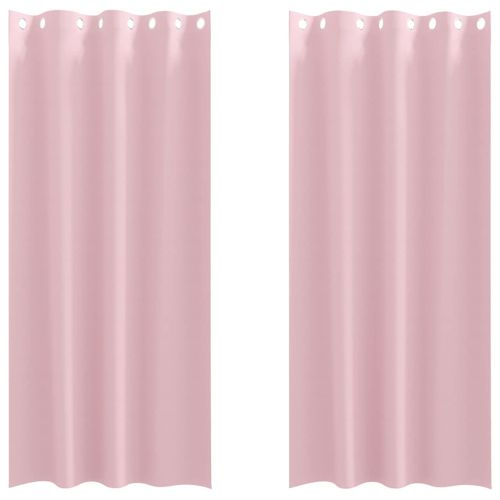 Завеси за затъмняване с пръстени 2 pcs Бебешко розово