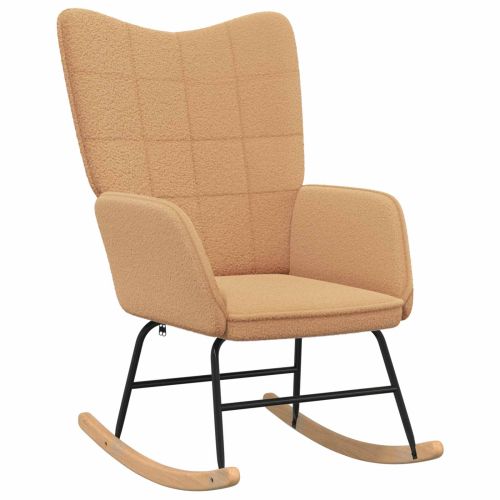 Люлеещ се стол Бежово Тъкан Шерпа