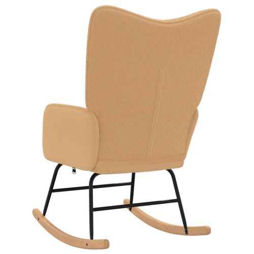 Люлеещ се стол Бежово Тъкан Шерпа