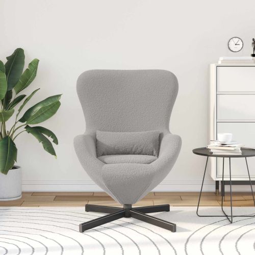 Стол яйце Светлосиво 63 x 73 x 90 см текстил