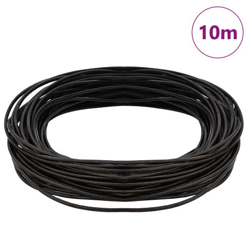 Кожена връв 1 Тъмен кафяв Ø2 мм x 10 м Кожа