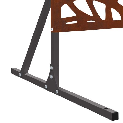 Екран за уединение Сив 100 x 50 x 180 см Патинираща стомана