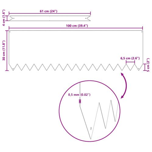 Ограда за трева 20 pcs Маслинено зелено 100 x 0.05 x 20 см