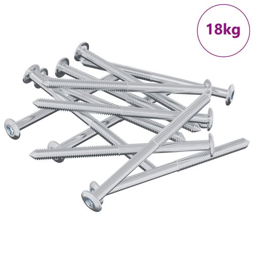 Винт 1200 pcs Сребрист M6 x 85 мм Стомана