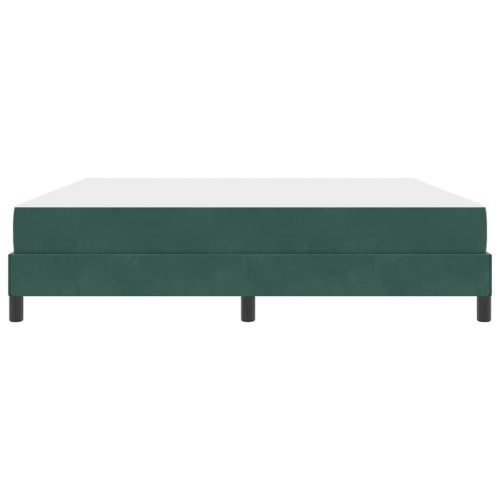 Легло с пружинирана основа Тъмен зелен 180 x 220 см текстил