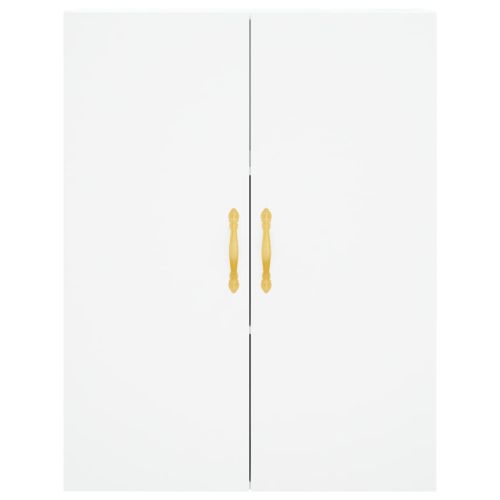 Висок шкаф, бял, 69,5x34x180 см, инженерно дърво