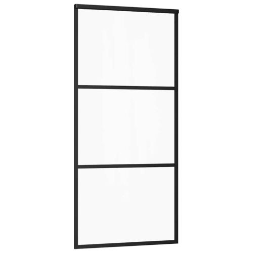 Плъзгаща се врата с обков 90x205 см ESG стъкло и алуминий