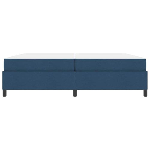 Легло с пружинирана основа Синьо 200 x 200 cm текстил