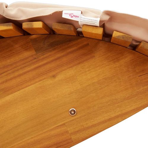 Люлеещ се шезлонг с възглавница, масивна дървесина, акация