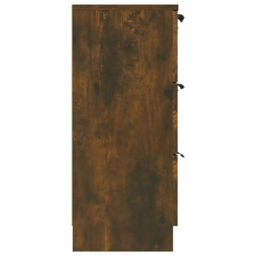 Сайдборд, опушен дъб, 60x30x70 см, инженерно дърво
