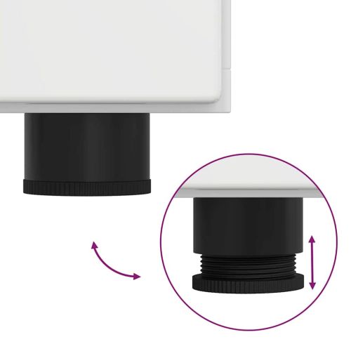 Дървен шкаф Лъскаво бяло 88,5 x 30,5 x 73 см Инженерно дърво