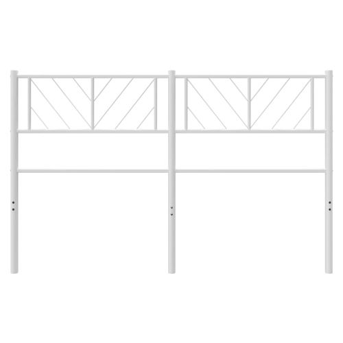 Метална резервна табла за легло, бяла, 120 см