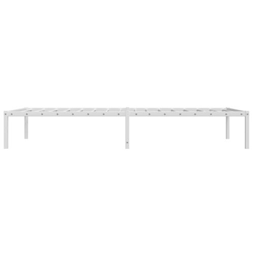 Метална рамка за легло, бяла, 107x203 см