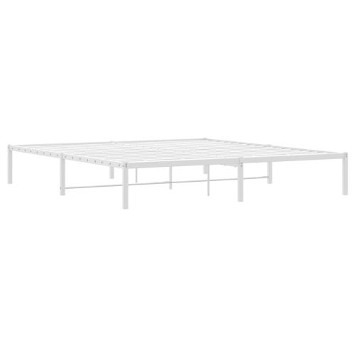 Метална рамка за легло, бяла, 180x200 см